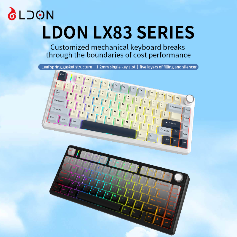 Gaming Keyboard No Rgb - LDON LX83 – bezprzewodowa, mechaniczna klawiatura