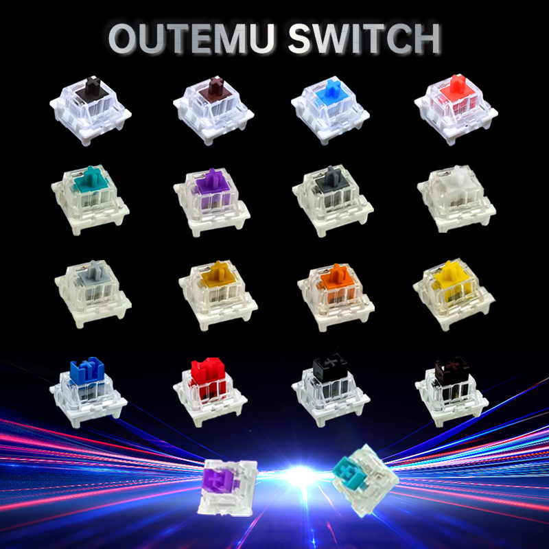 Keyboard Gaming Blue Switch - Przełączniki Outemu do klawiatury 3-pinowe liniowe