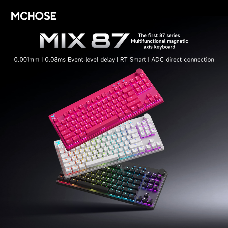 Gaming Keyboard Hot Swappable - Mchose Mix87 Magnetyczna Klawiatura Przewodowa Gamingowa
