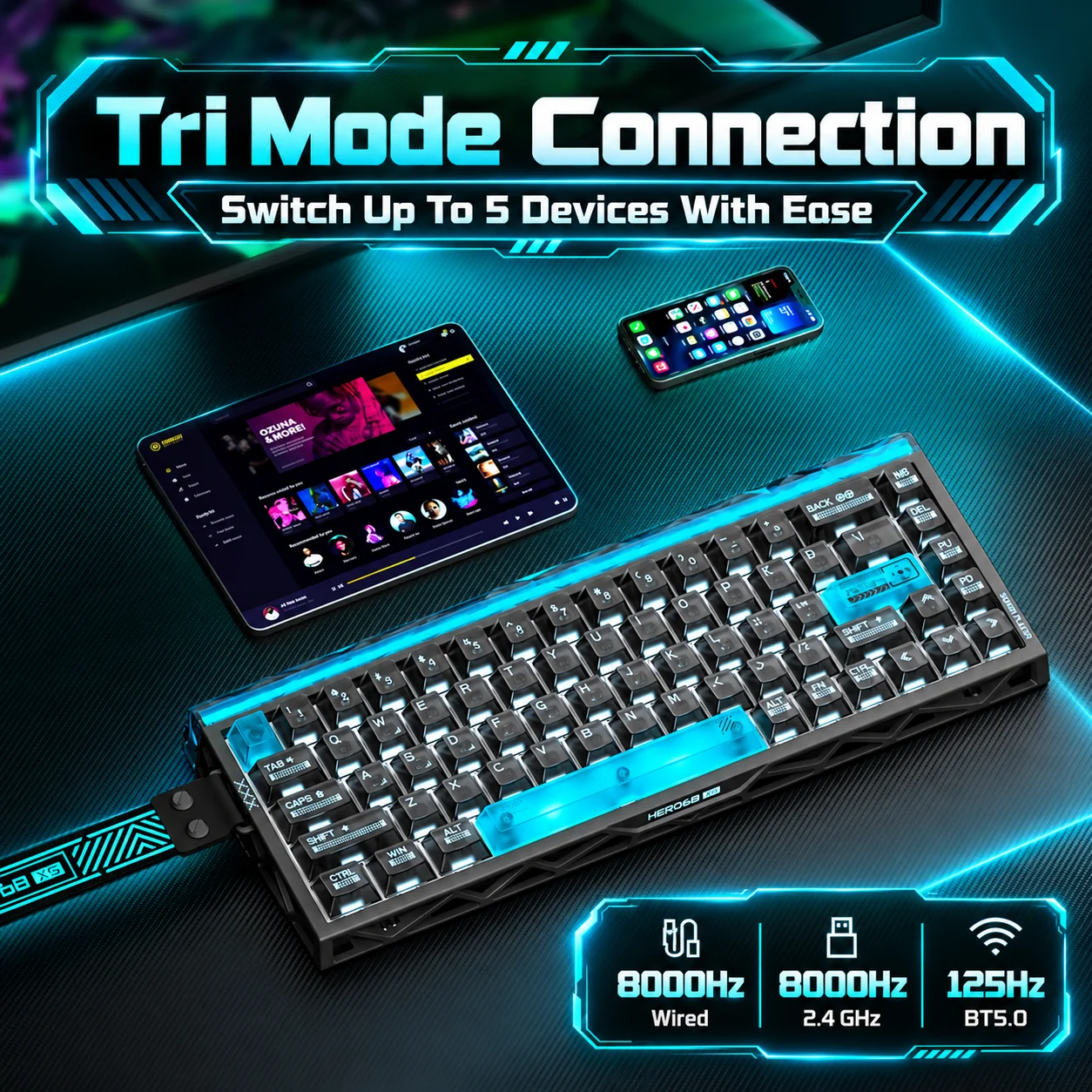 AULA Hero68 XS – klawiatura ga – Gaming Keyboard Nearby recenzja i cena
