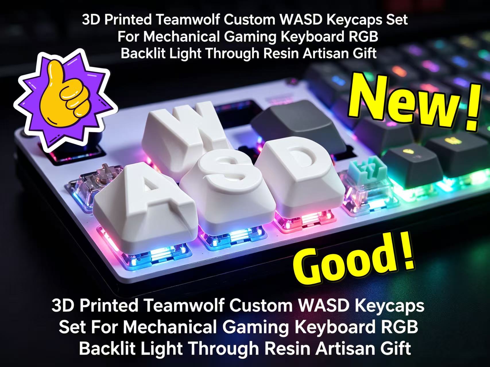 Zestaw klawiszy WASD Teamwolf  – Gaming Keyboard 2026 recenzja i cena