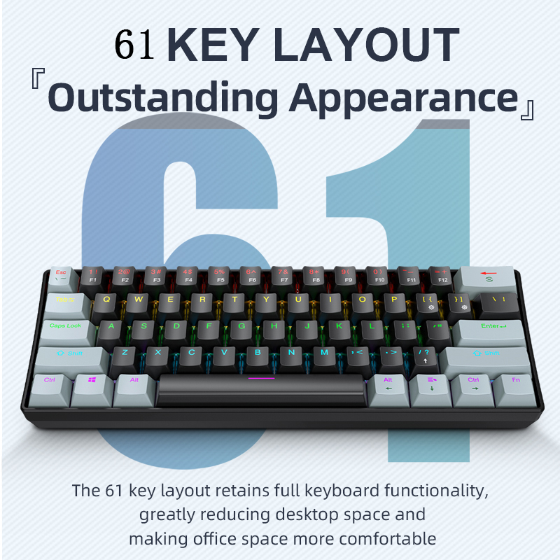 APAYADO K61 – mechaniczna klaw – Keyboard Gaming Blue Switch recenzja i cena