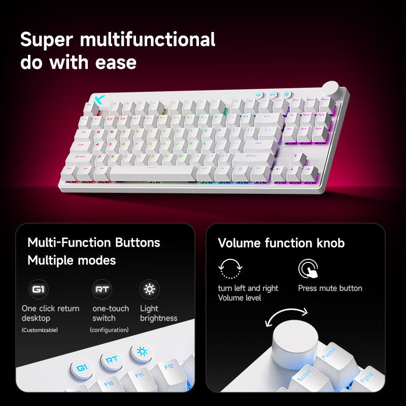 Mchose Mix87 Magnetyczna Klawi – Gaming Keyboard Hot Swappable recenzja i cena