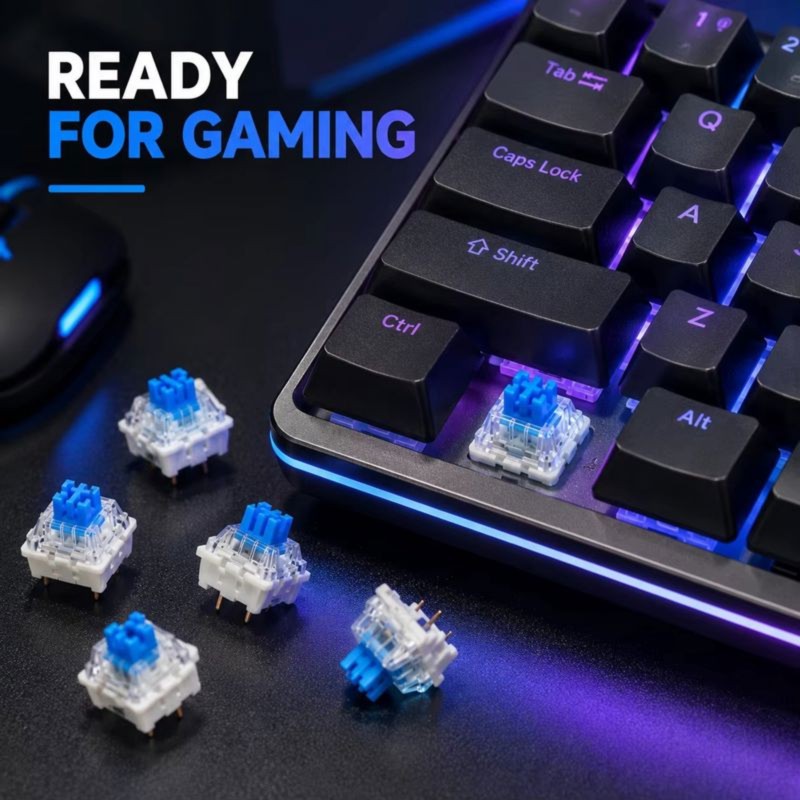 DT21 100 szt. Przełączniki do  – Keyboard Gaming Blue Switch recenzja i cena